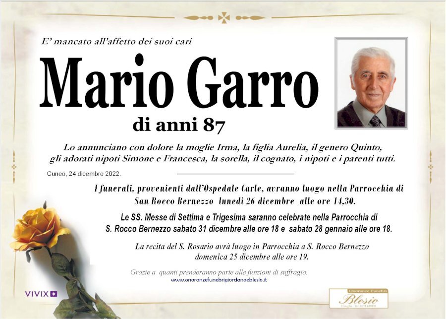 Manifesto di MARIO GARRO