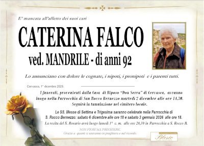 CATERINA FALCO ved. MANDRILE