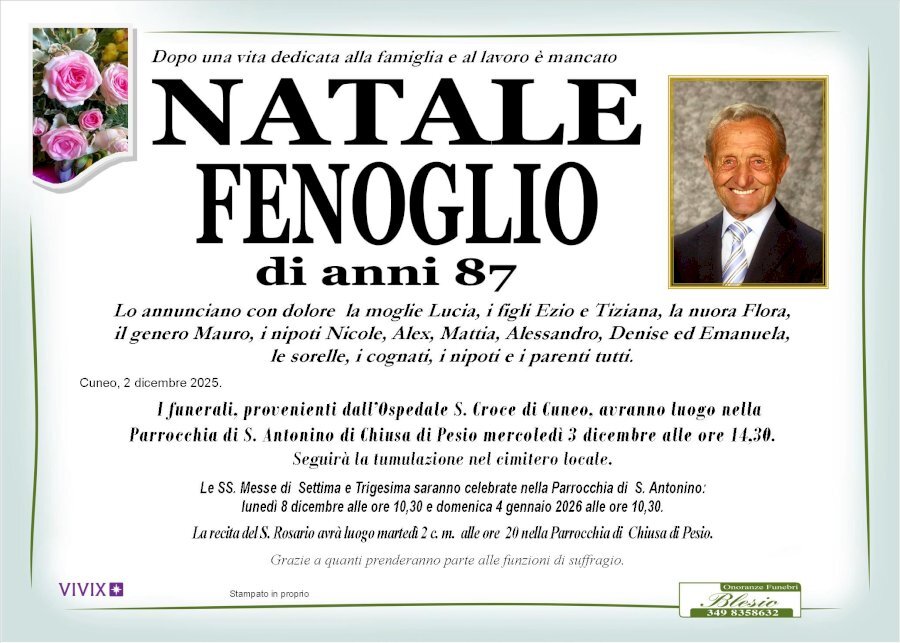 Manifesto di NATALE FENOGLIO