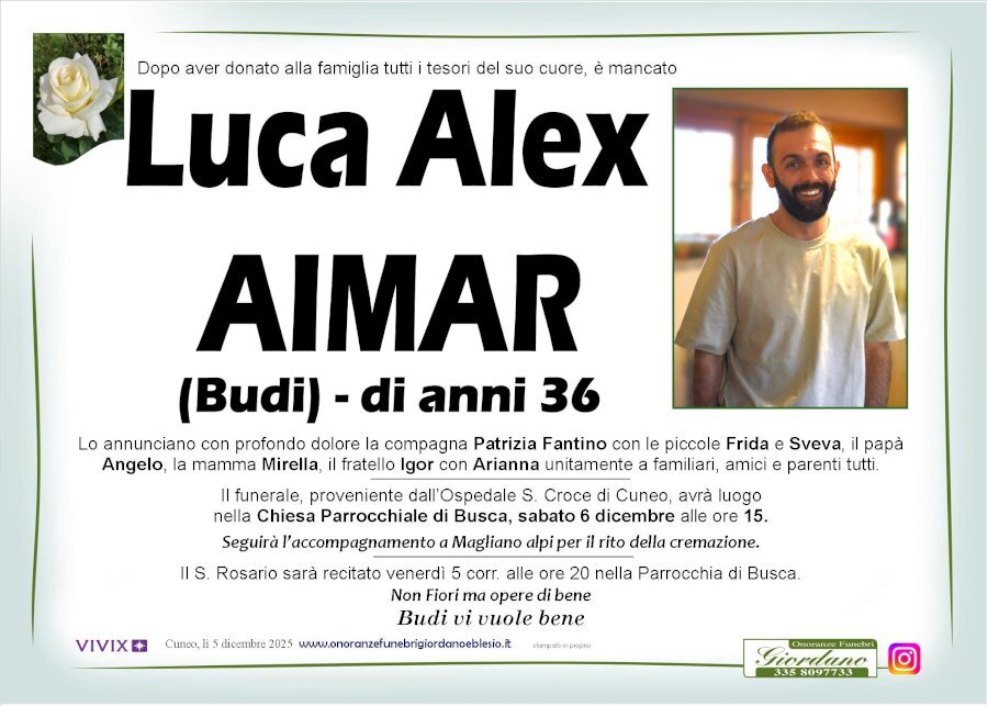 Manifesto di LUCA ALEX AIMAR "BUDI"