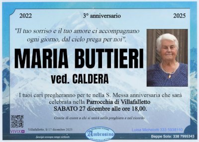 MARIA BUTTIERI ved. CALDERA