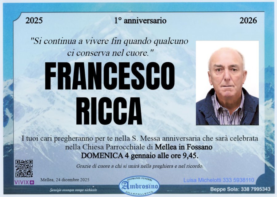 Manifesto di FRANCESCO RICCA