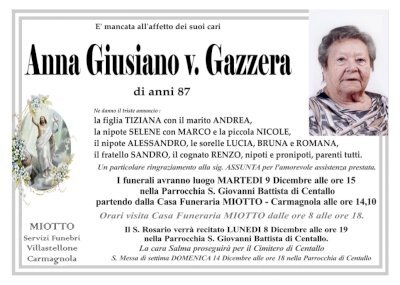 ANNA GIUSIANO ved. GAZZERA