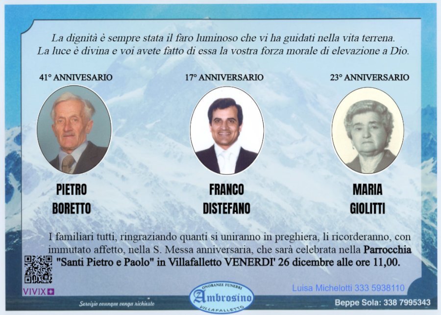 Manifesto di PIETRO BORETTO