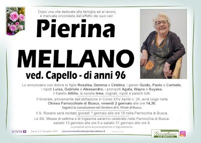 PIERINA MELLANO ved. CAPELLO