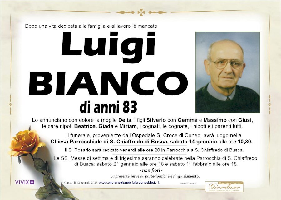 Manifesto di LUIGI BIANCO