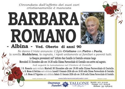BARBARA ROMANO "ALBINA" ved. OBERTO