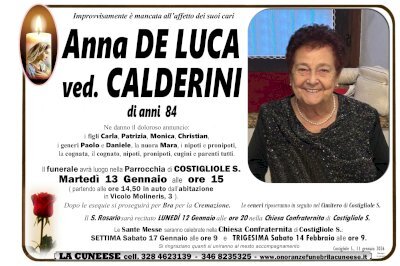 ANNA DE LUCA ved. CALDERINI