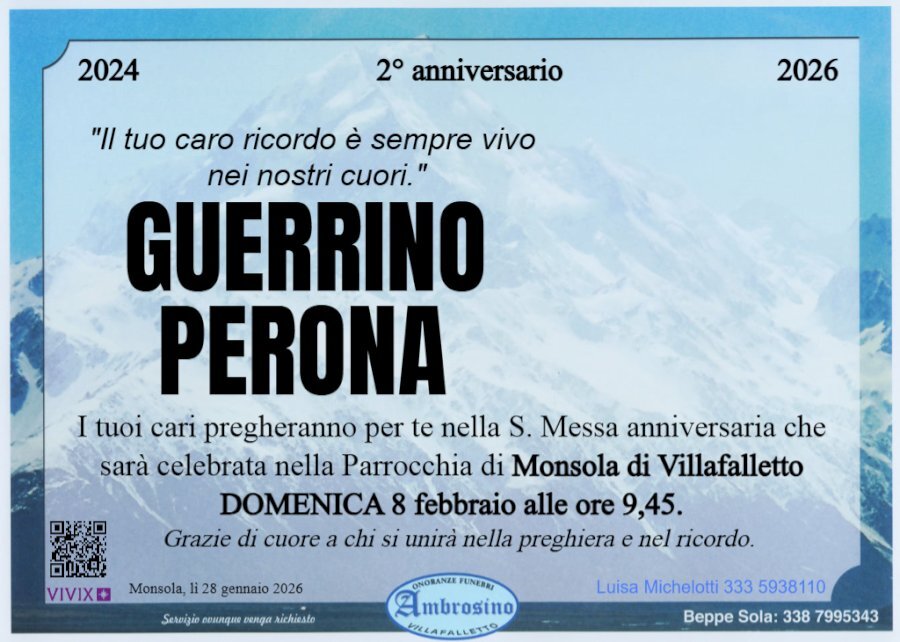 Manifesto di GUERRINO PERONA