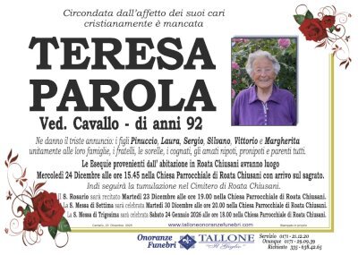 TERESA PAROLA ved. CAVALLO