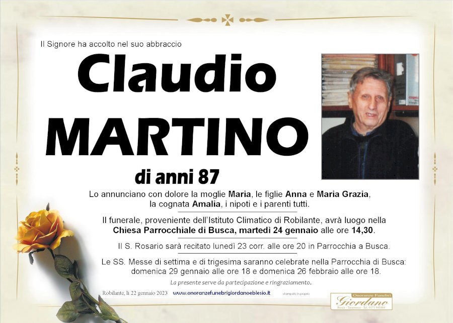 Manifesto di CLAUDIO MARTINO