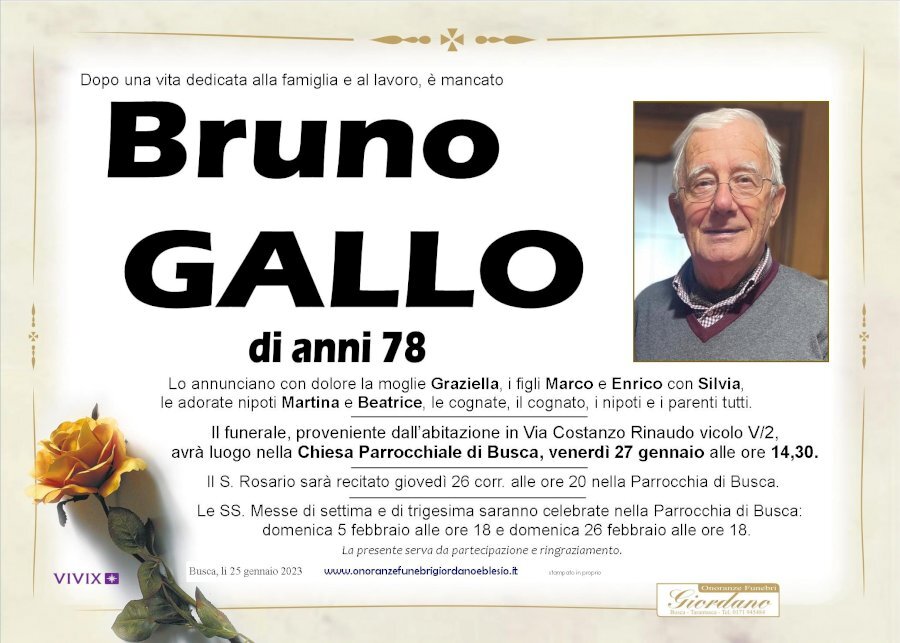Manifesto di BRUNO GALLO