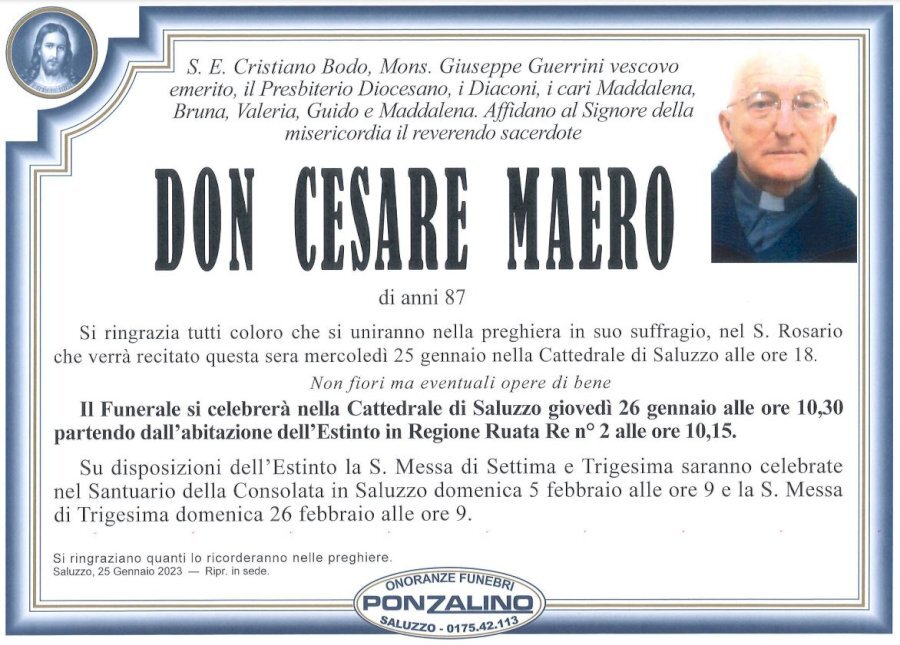 Manifesto di CESARE MAERO 