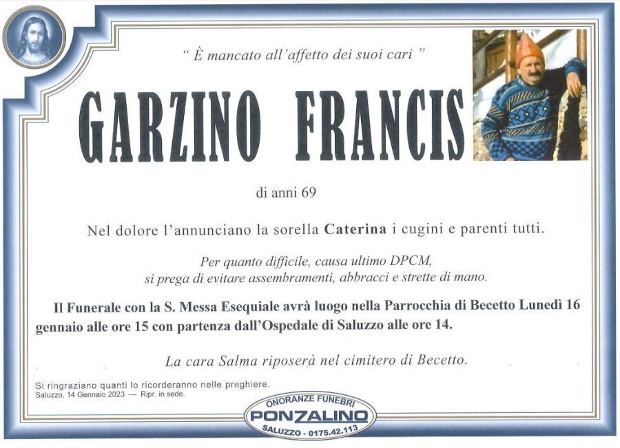Manifesto di FRANCIS GARZINO