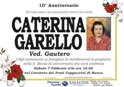 CATERINA GARELLO ved. GAUTERO