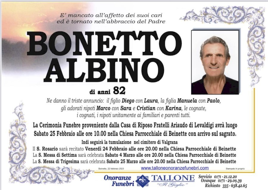 Manifesto di ALBINO BONETTO