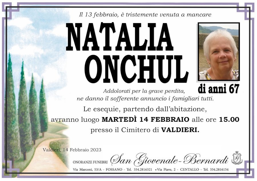 Manifesto di NATALIA ONCHUL