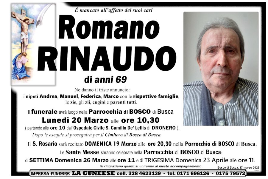Manifesto di ROMANO RINAUDO Manifesto di ROMANO RINAUDO