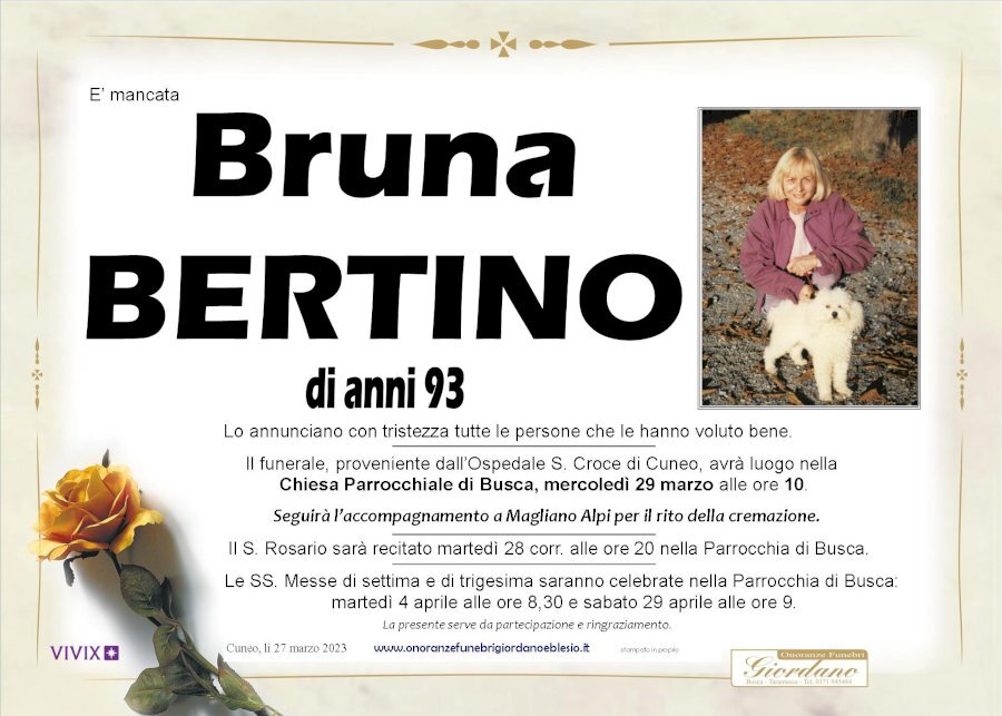 Manifesto di BRUNA BERTINO
