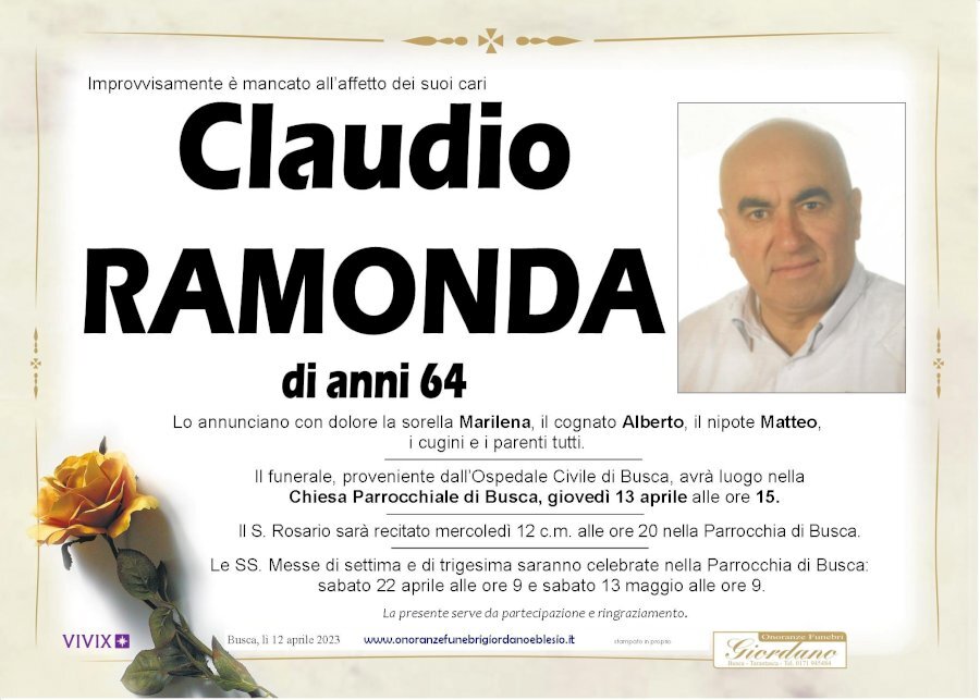 Manifesto di CLAUDIO RAMONDA