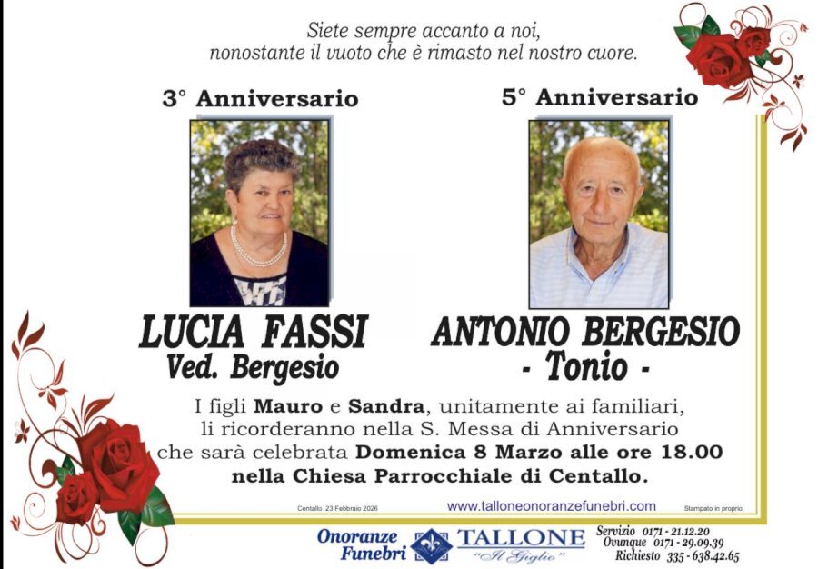 Manifesto di ANTONIO BERGESIO "-TONI-"