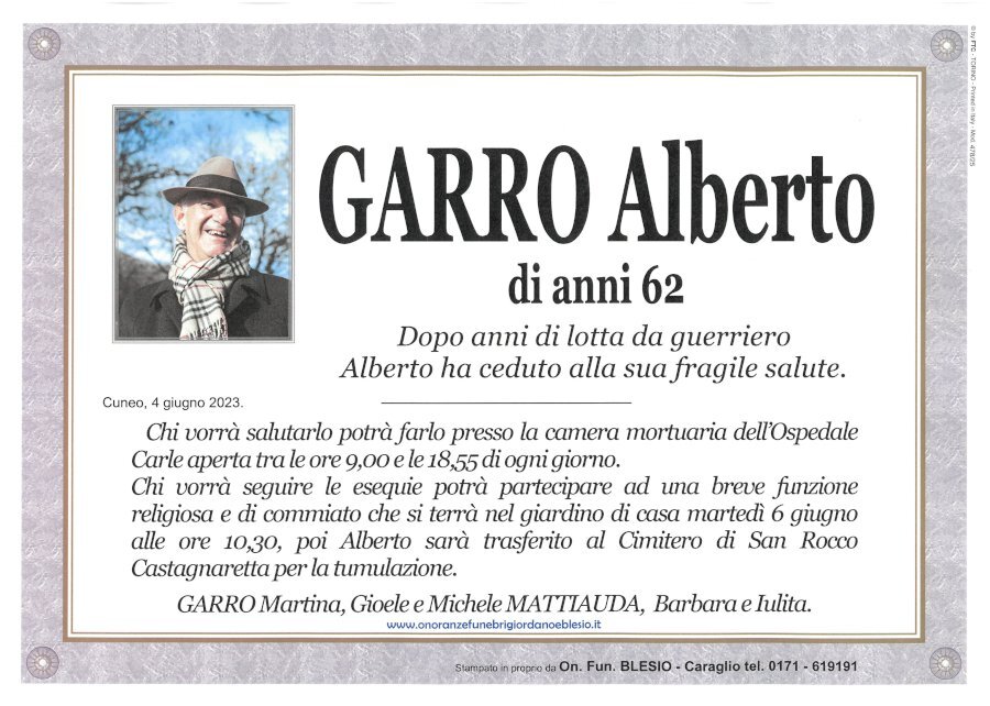 Manifesto di ALBERTO GARRO