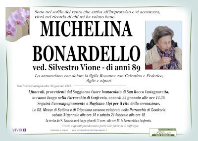 MICHELINA BONARDELLO ved. SILVESTRO VIONE