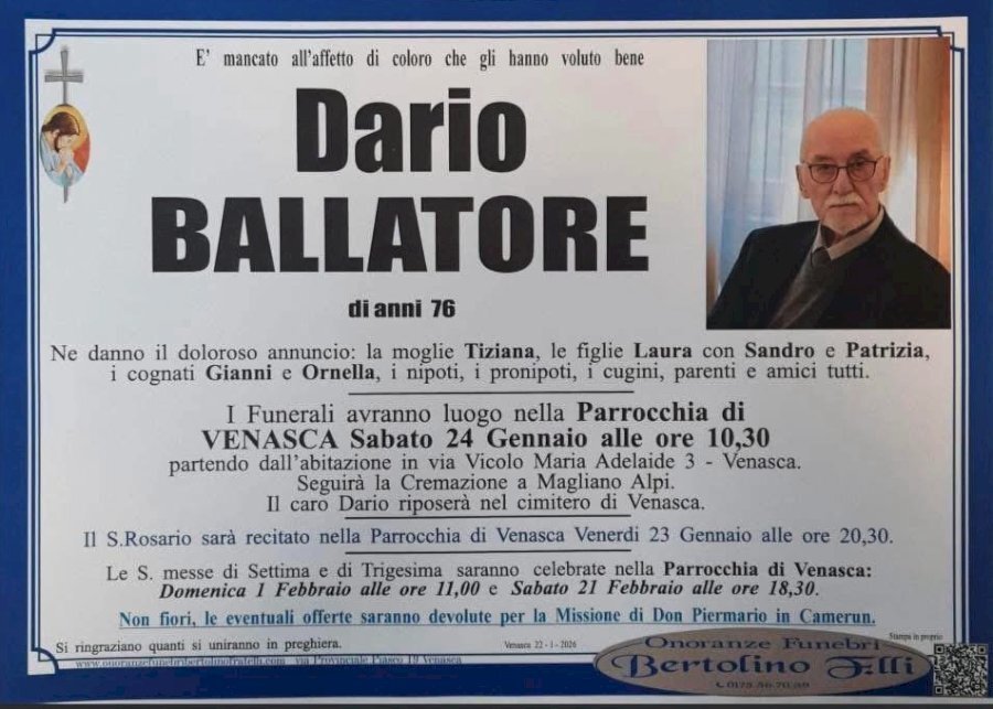 Manifesto di DARIO BALLATORE