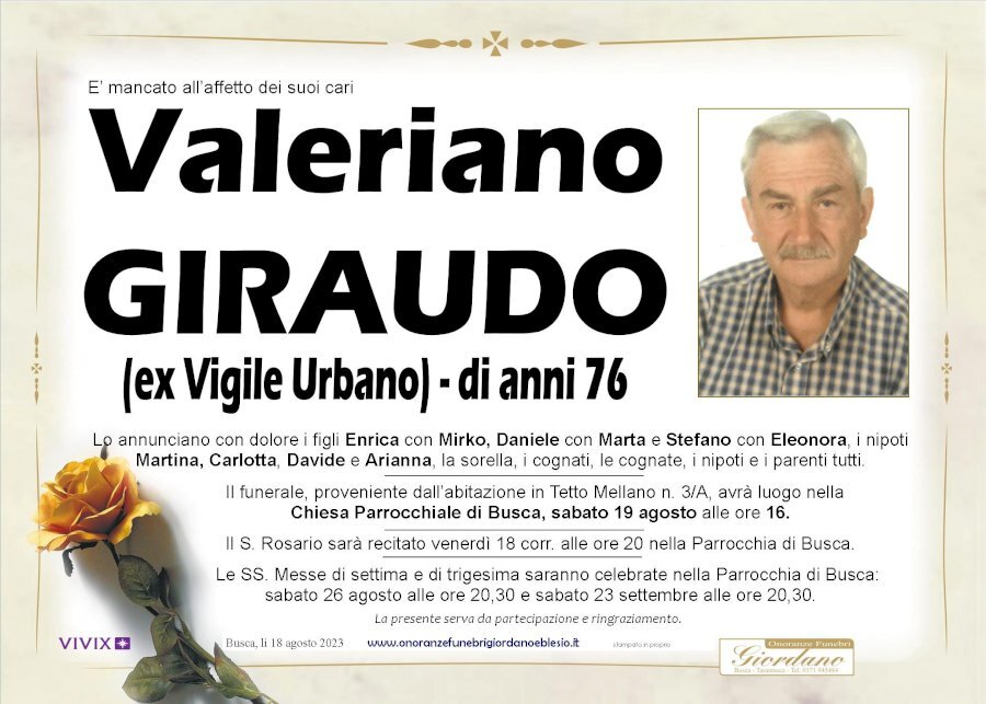 Manifesto di VALERIANO GIRAUDO