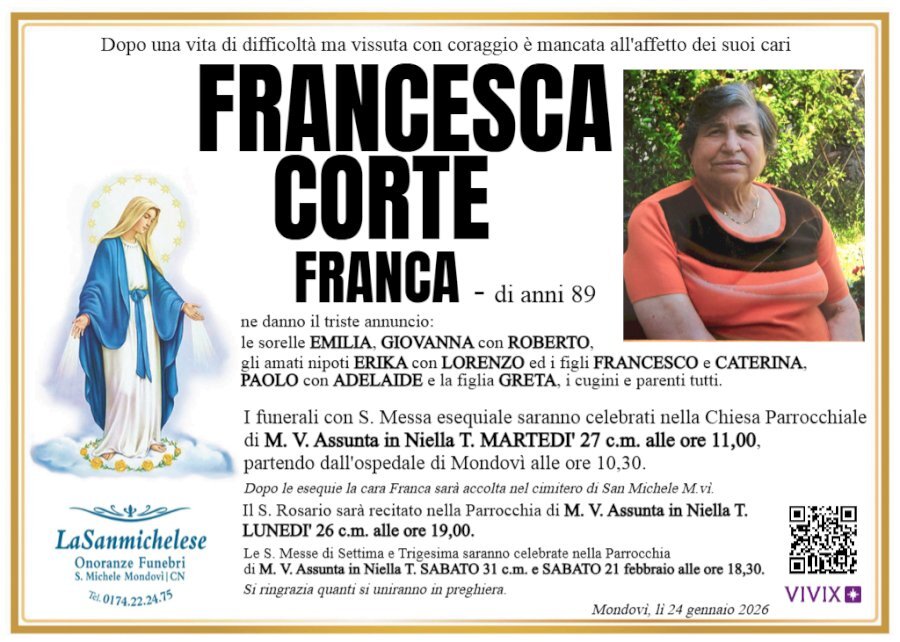 Manifesto di FRANCESCA CORTE