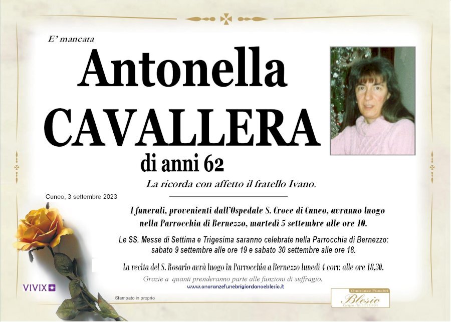 Manifesto di ANTONELLA CAVALLERA