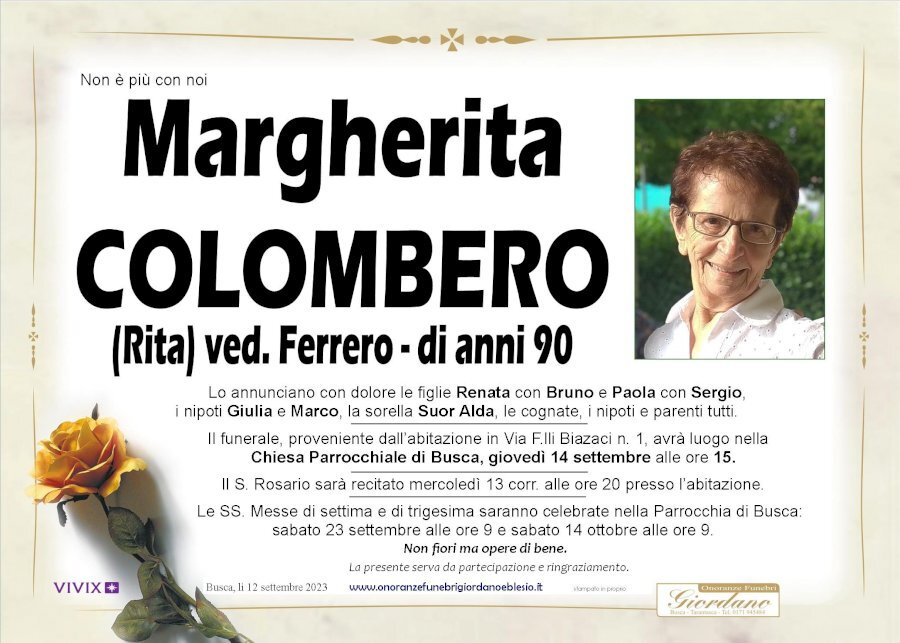 Manifesto di MARGHERITA COLOMBERO 