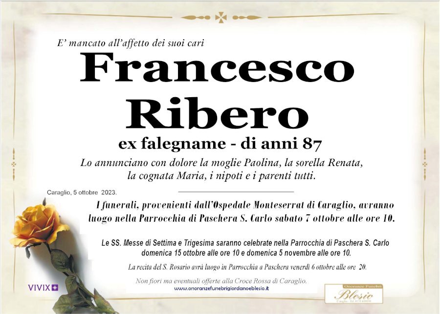 Manifesto di FRANCESCO RIBERO