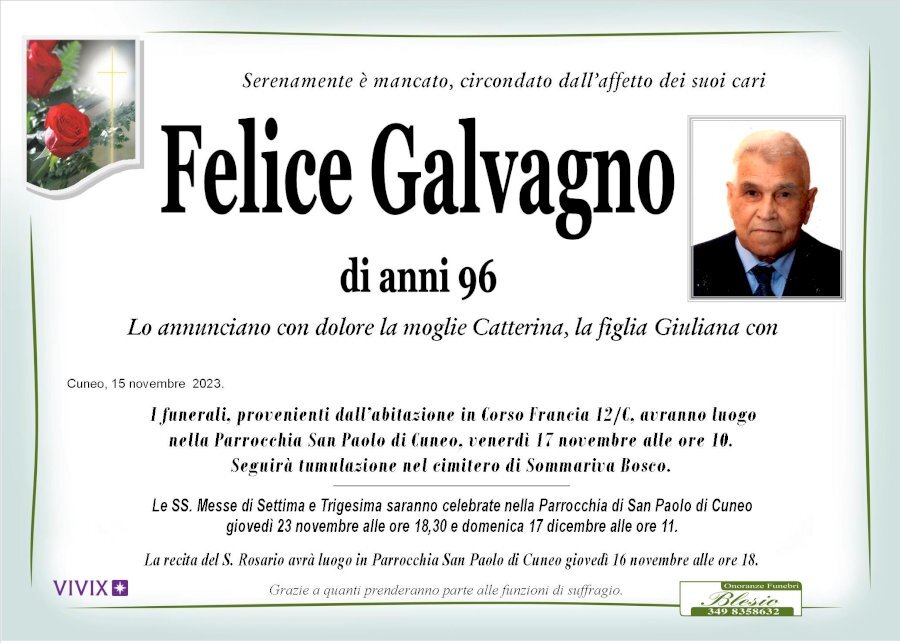 Manifesto di FELICE GALVAGNO