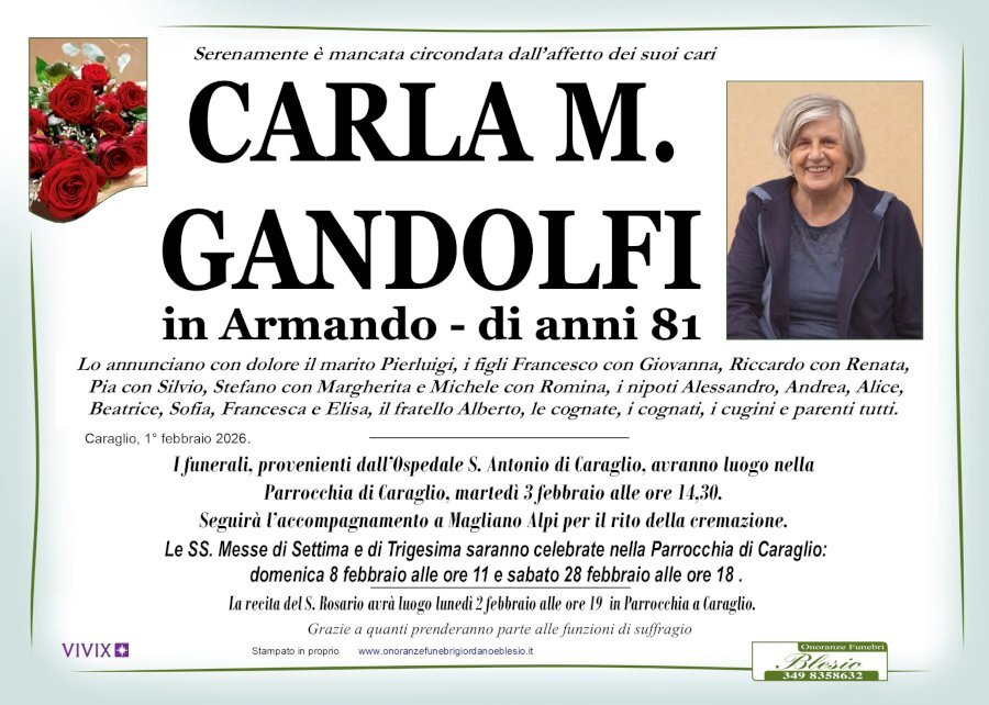 Manifesto di CARLA MARIA GANDOLFI in ARMANDO