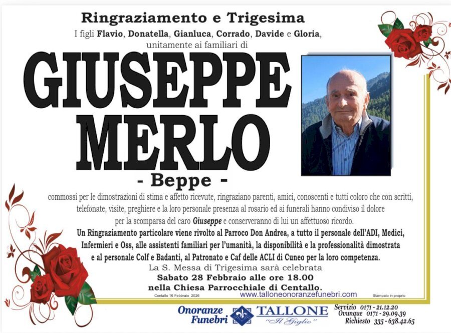 Manifesto di GIUSEPPE MERLO "BEPPE"