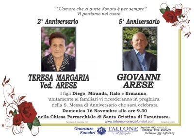 TERESA MARGARIA ved. ARESE