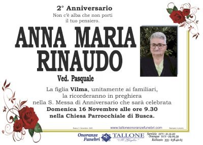 ANNA MARIA RINAUDO ved. PASQUALE