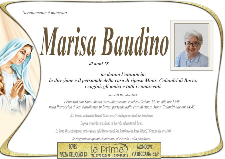 Manifesto di MARISA BAUDINO
