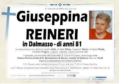 GIUSEPPINA REINERI in DALMASSO