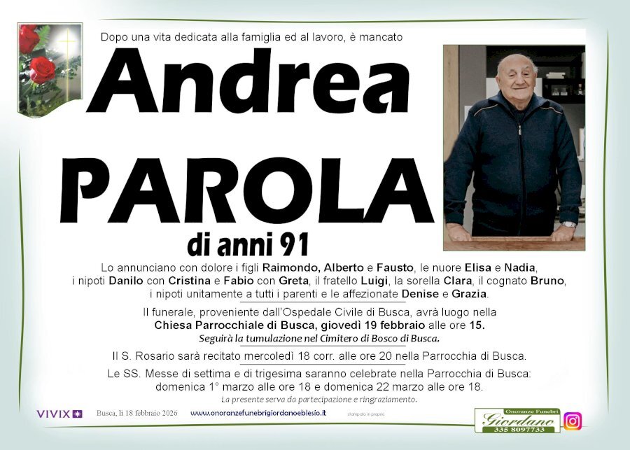 Manifesto di ANDREA PAROLA