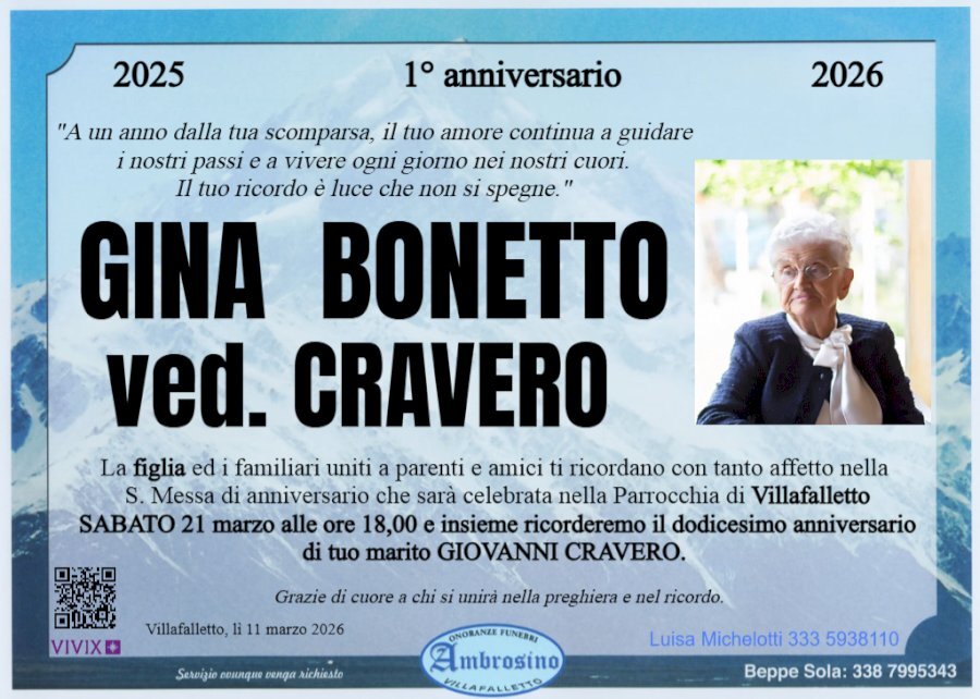Manifesto di GINA BONETTO