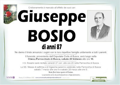 GIUSEPPE BOSIO