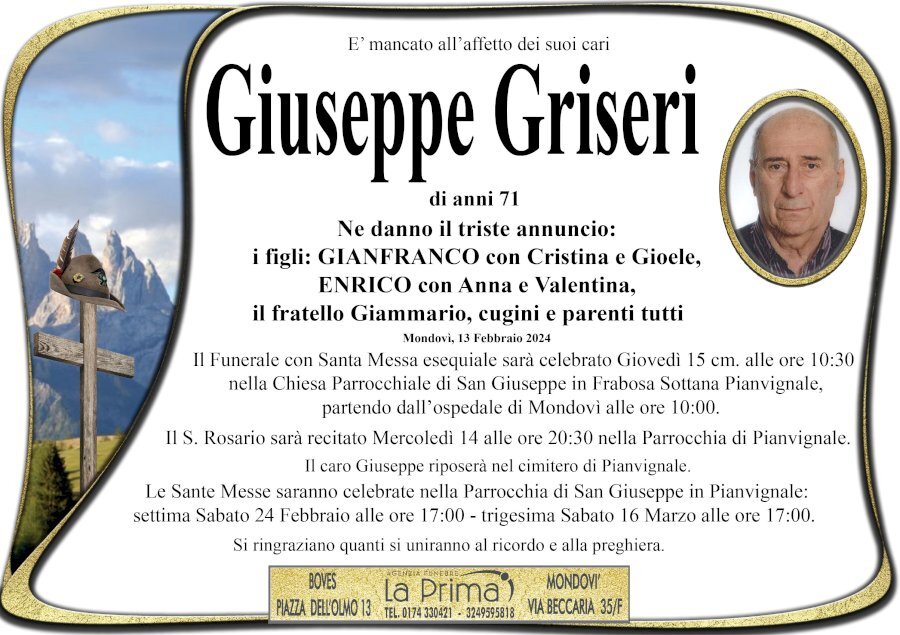 Manifesto di GIUSEPPE GRISERI