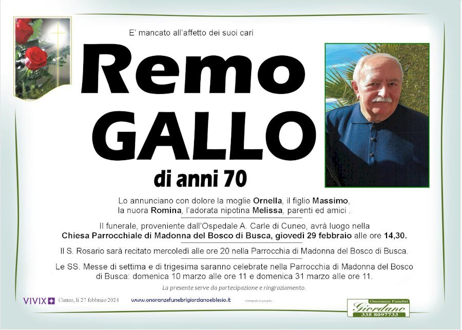 Manifesto di REMO GALLO