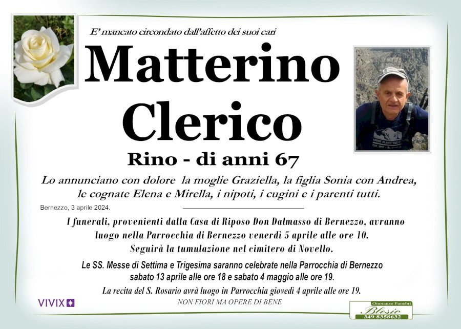 Manifesto di MATTERINO CLERICO 