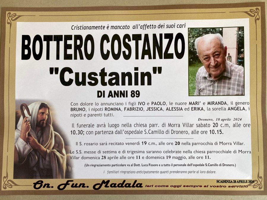 Manifesto di COSTANZO BOTTERO 