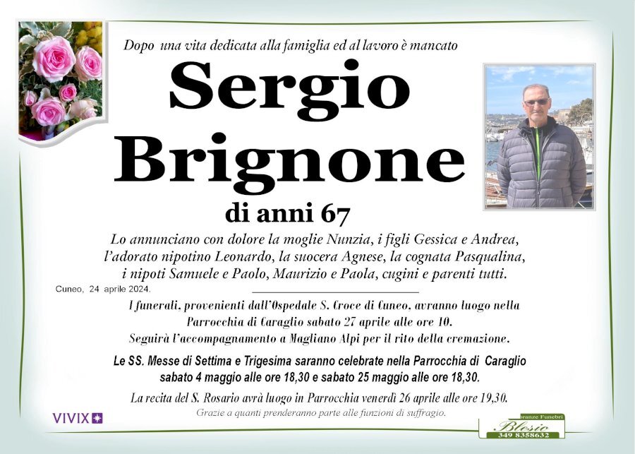 Manifesto di SERGIO BRIGNONE