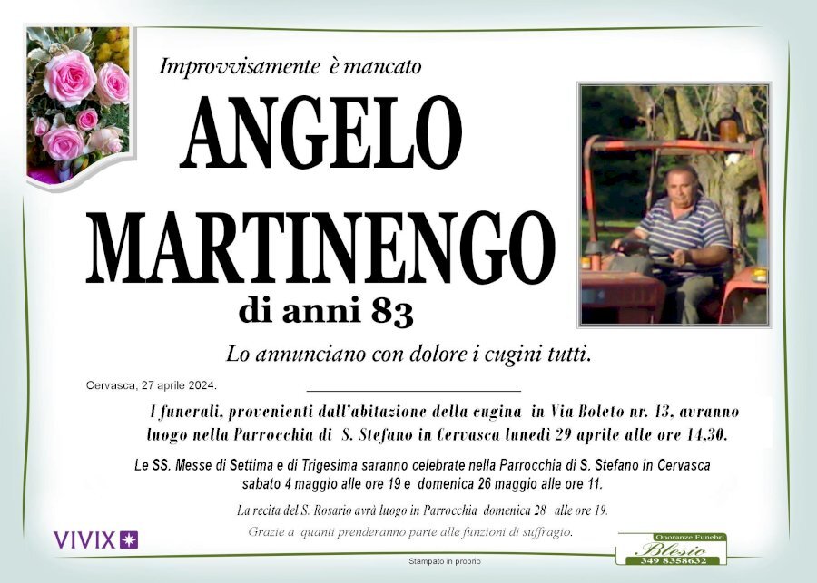Manifesto di ANGELO MARTINENGO