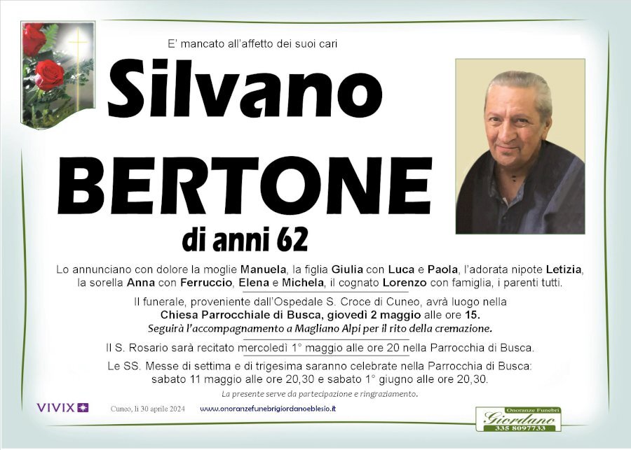 Manifesto di SILVANO BERTONE